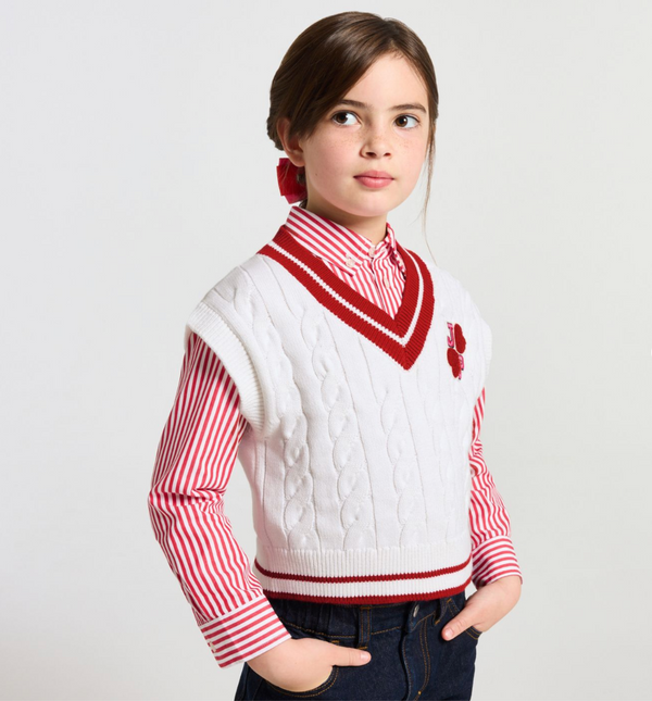 White Vivien Sweater Vest