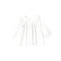 White Fabuleuse Embroidered Detail Blouse