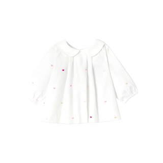 White Fabuleuse Embroidered Detail Blouse