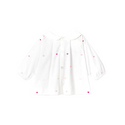 White Fabuleuse Embroidered Detail Blouse