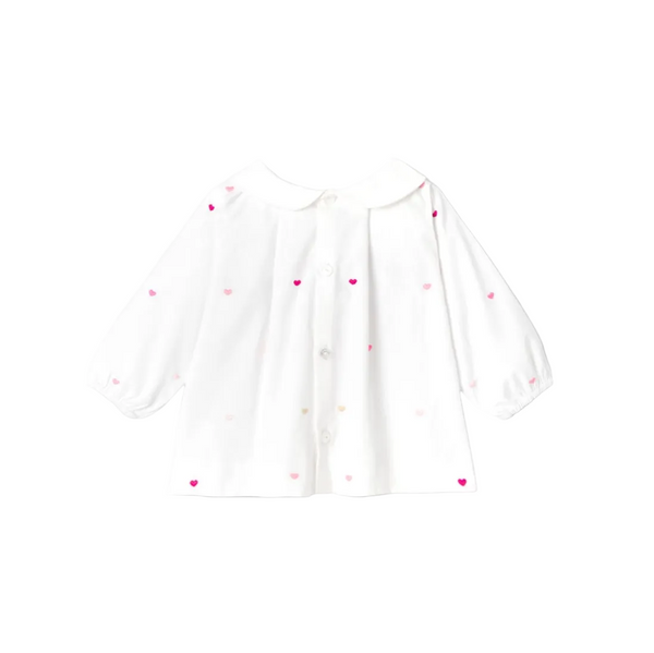 White Fabuleuse Embroidered Detail Blouse