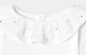 White Flora Ruffle Collar Onesie