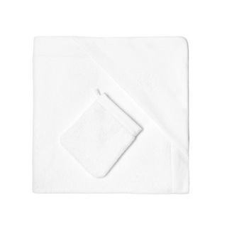 White Hooded Bath Towel Set