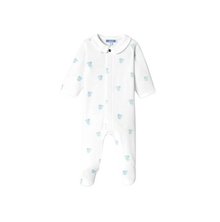 White and Blue Tilleul Footie