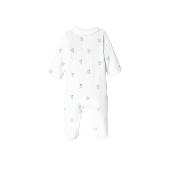 White and Blue Tilleul Footie