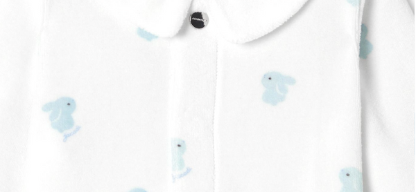 White and Blue Tilleul Footie
