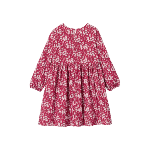 Red and White Violine Floral Dress
