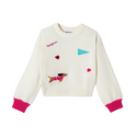 White Vibrato Doggy Sweater