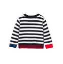 Navy and Cream Paysage Striped Sweater