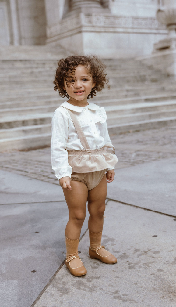 Cream Ruffle Blouse