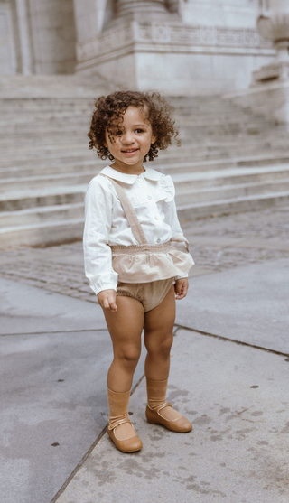 Cream Ruffle Blouse