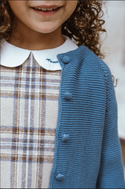 Blue Cropped Cardigan