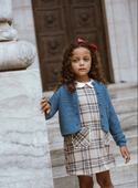 Blue Cropped Cardigan