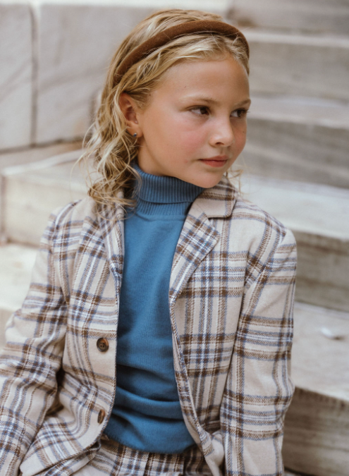 Blue Knit Turtleneck