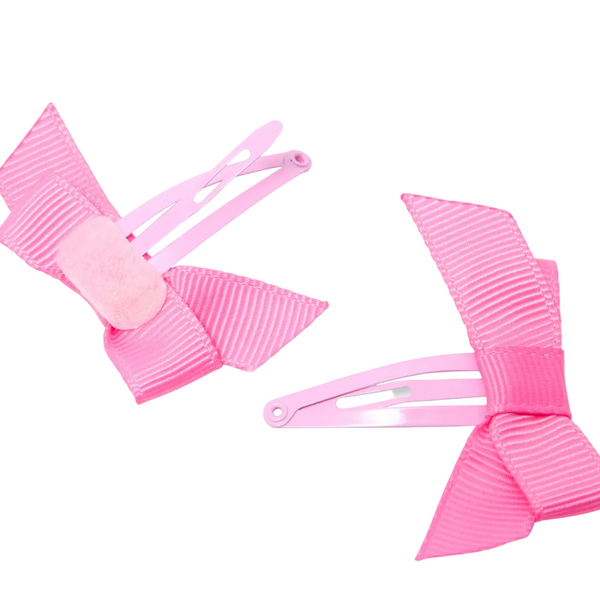 Pink Bleuette Bow Hair Clips