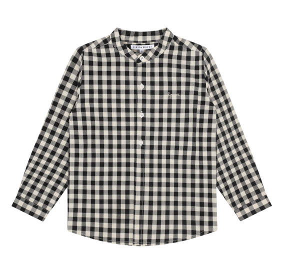 Black Plaid Button Down Shirt
