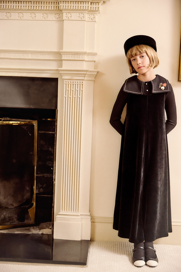 Black Velour Maxi Dress