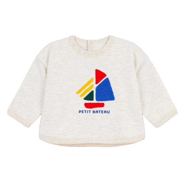 Oatmeal Boat Graphic Logo Crewneck