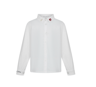 White Elegant Embroidered Shirt