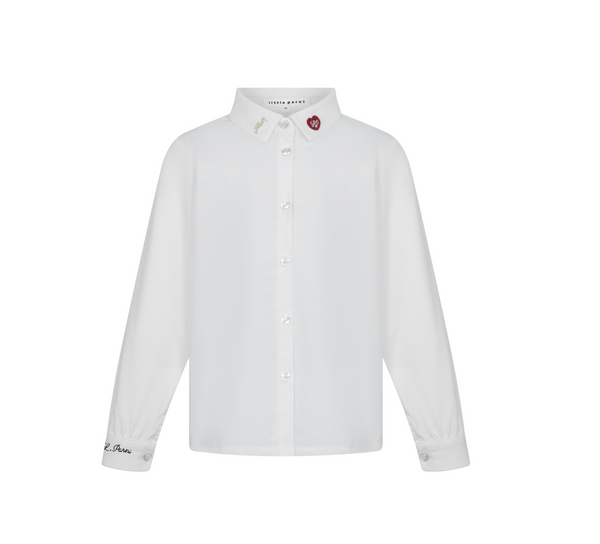 White Elegant Embroidered Shirt
