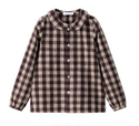 Burgundy Gingham Plaid Shirt