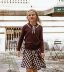 Burgundy Ruffle Collar Sweater