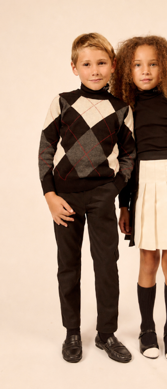 Black Argyle Sweater