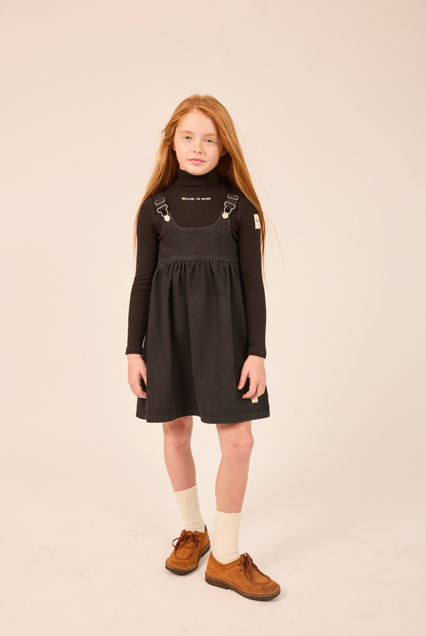 Black Denim Jumper Dress