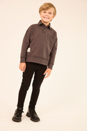 Grey Long Sleeve Polo