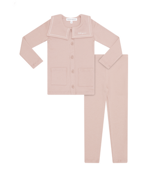 Pink Button Down Cardigan Outfit