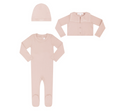 Pink Footie and Cardigan Set