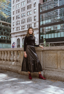 Teen Black Light Taffeta Skirt