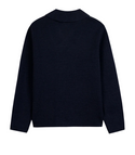 Boys Navy Knit Double Breasted Cardigan