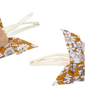Yellow Bisou Bow Hair Clips