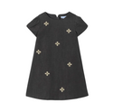 Slate Grey Eloise Embroidered Detail Dress