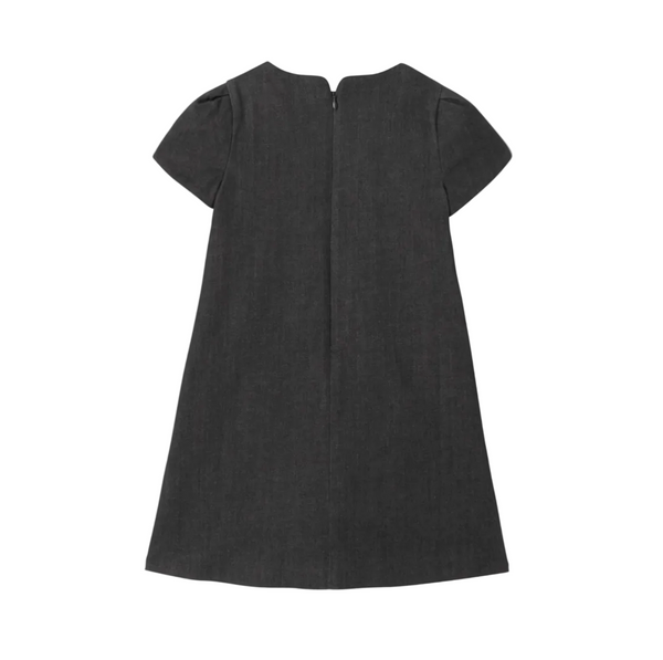 Slate Grey Eloise Embroidered Detail Dress