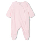 Apricot Heart Jacquard Pattern Footie with Hat
