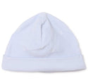 Pale Blue Star Jacquard Pattern Side Snap Footie