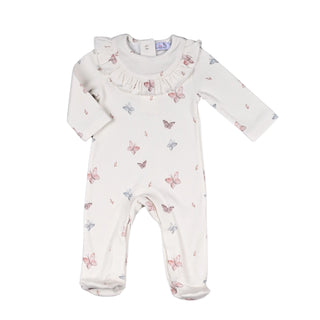 White Syrine Butterfly Footie