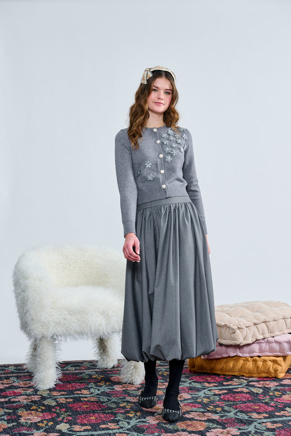 Gray Bubble Skirt