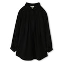 Black Chevron Collared Flowy Dress
