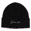 Black Reversible Logo Knit Hat