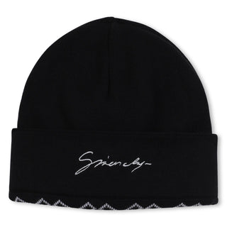 Black Reversible Logo Knit Hat