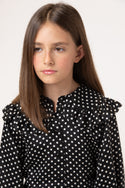 Black and White Polka Dot Tania Blouse