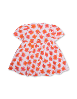 White Downtown Allover Butterfly Marker Flower Dress