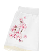 White Peach Blossom Shorts