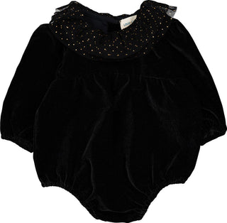 Black Baby Velvet Servanne Overall