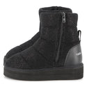 Black Glitter Winter Boots