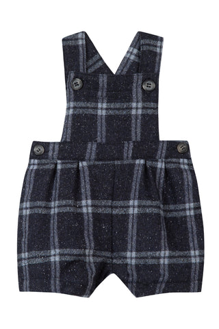Navy Large Check Overalls