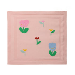 Pink Tulip Knit Blanket
